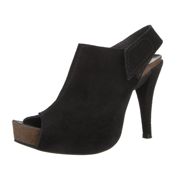 PEDRO GARCIA black open toe platform sling back stiletto sandals. 8.5 - Picture 8 of 8